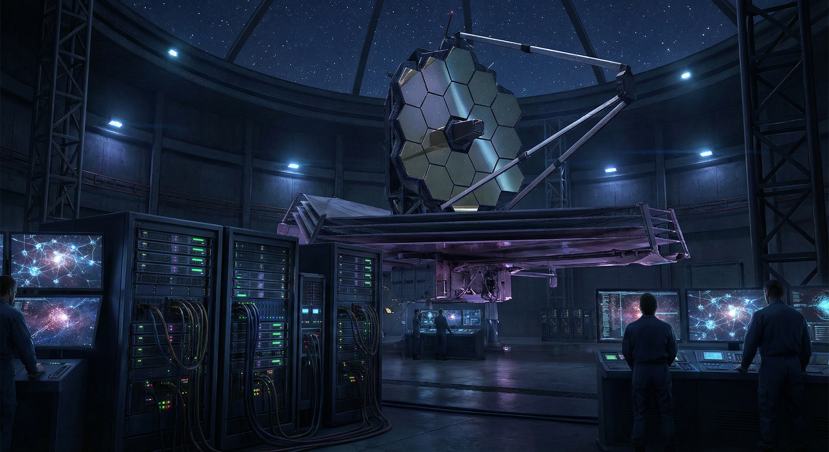 AI-powered astronomical data analysis and space telescope infrared imagery