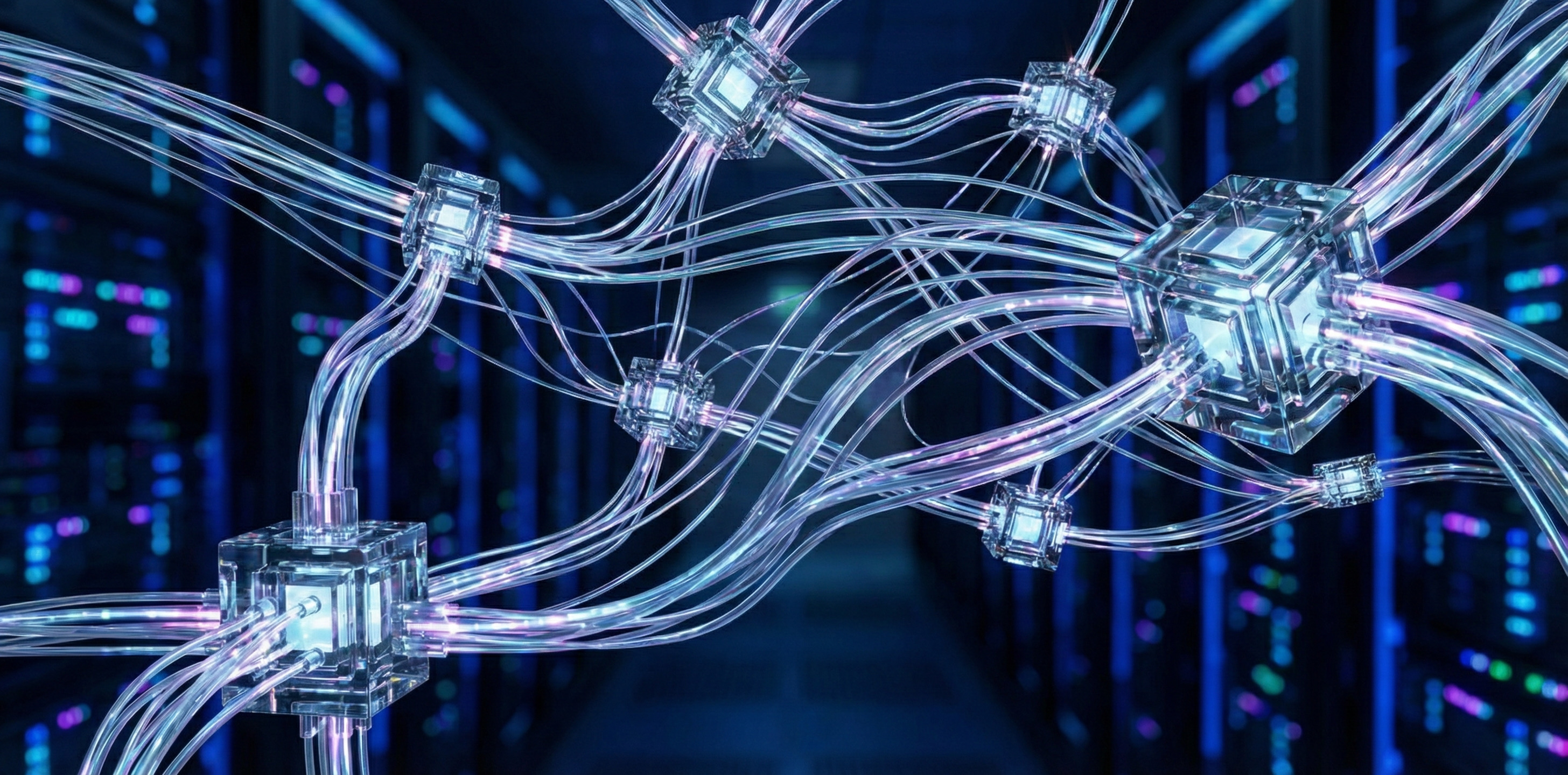 Network of interconnected AI systems communicating through a universal protocol standard
