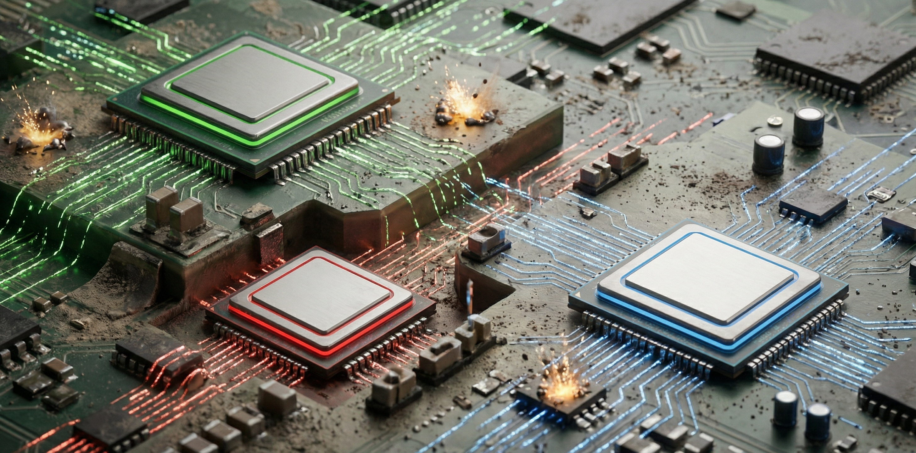 GPU chip wafers and custom silicon die for AI accelerators