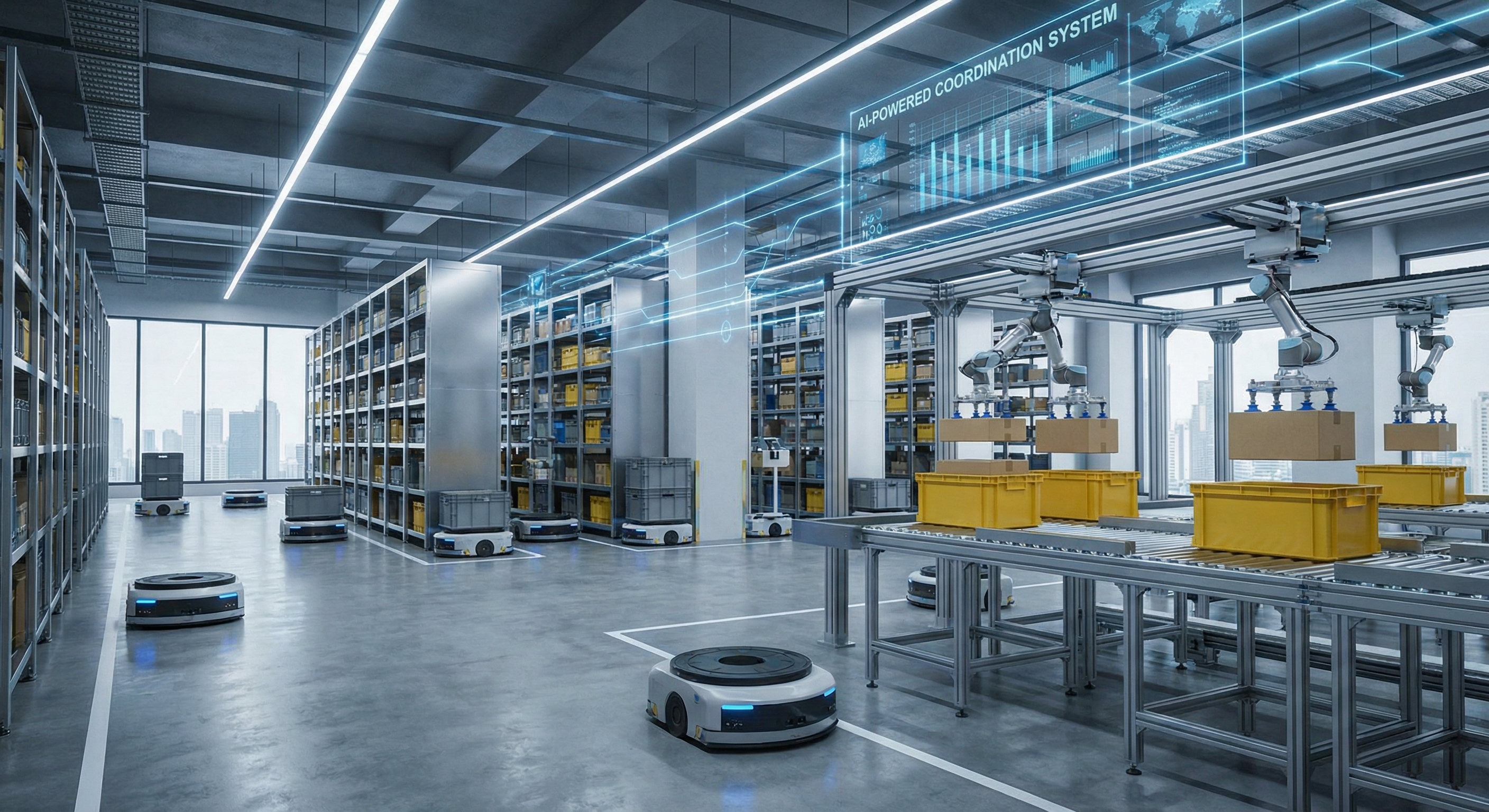 Automated warehouse robots